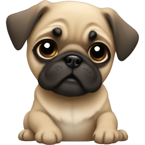 Fawn pug puppy emoji
