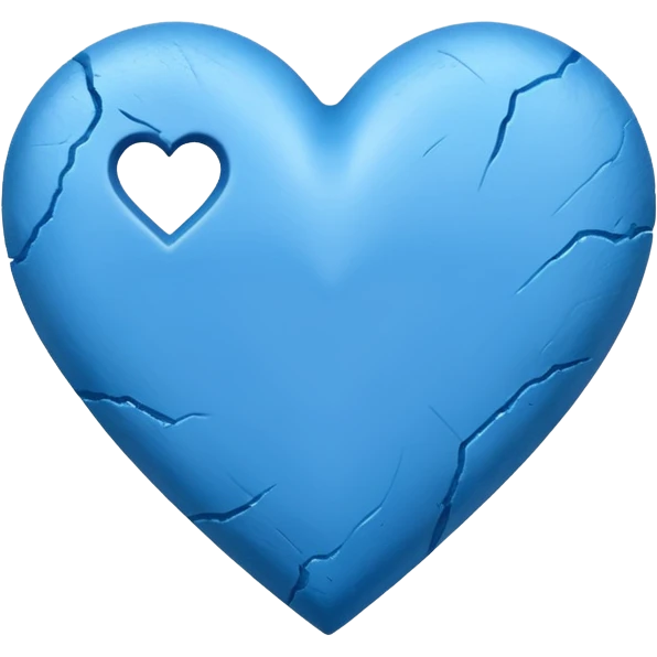 blue heart spray-painted emoji