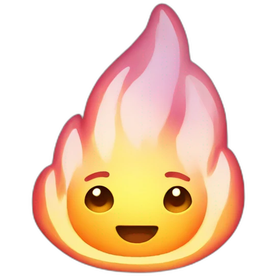 cute fire with face emoji