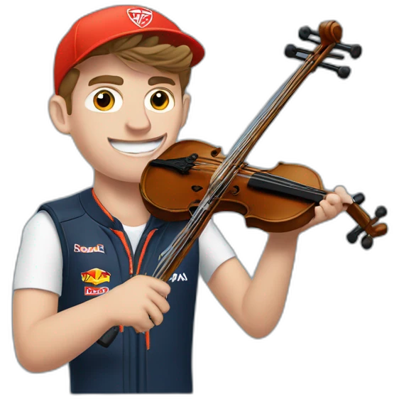 Max Verstappen with a random instrument emoji