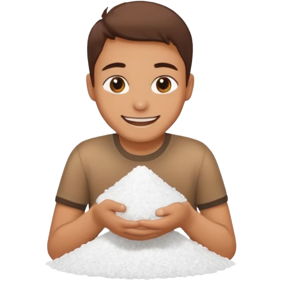 smiling with a pile of salt  emoji