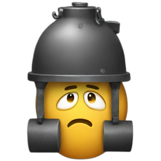 Sad bomb emoji