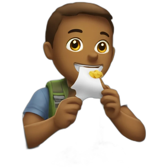 Chat qui mange un avion  emoji