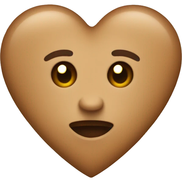 light brown heart emoji