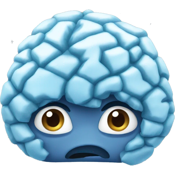 A frozen brain emoji