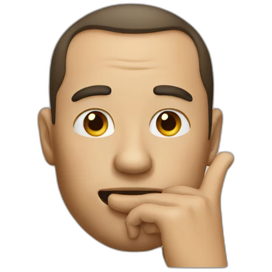 Man with one finger on his nose emoji