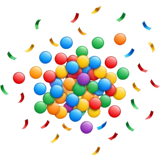 party confetti flying emoji