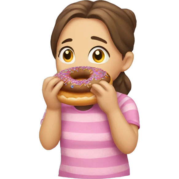 Cate eating donut emoji
