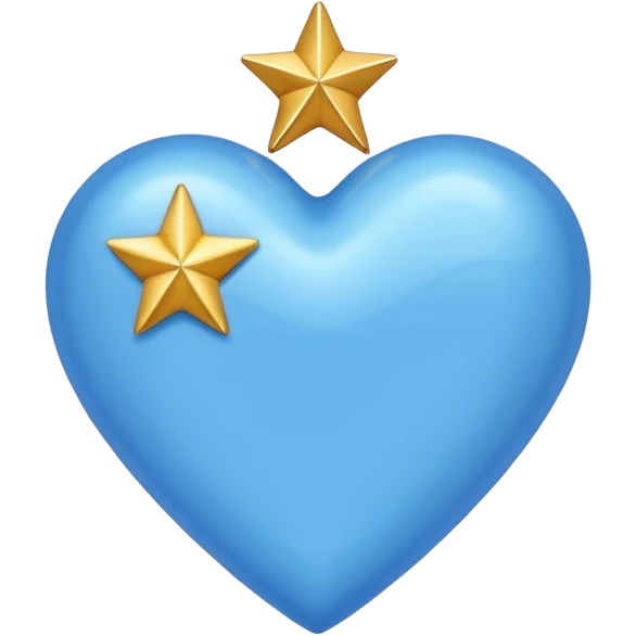 blue heart with a gold star emoji