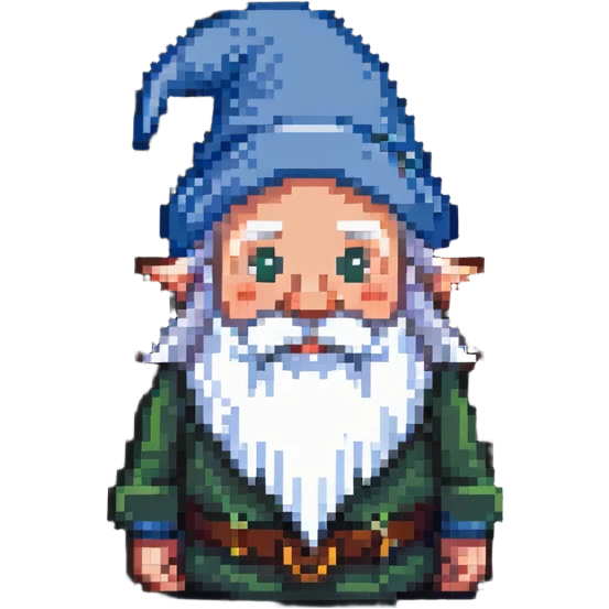 Gnome with beard emoji