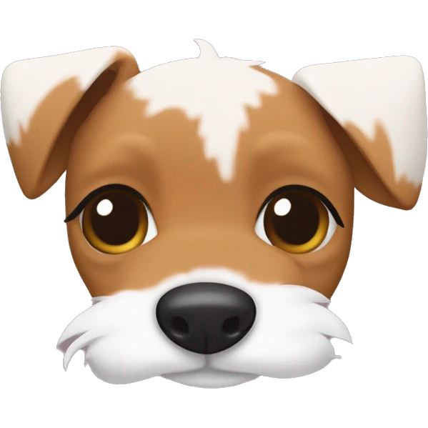  AI generated sticker of a caramel brown mini fox terrier pink collar, brown solid colour fur on head, inspired by the style of “Lady and the Tramp.” White outline around it emoji