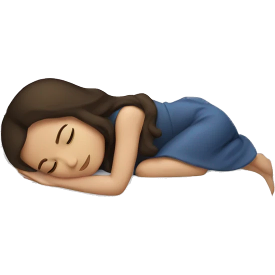 Brunette girl sleeping emoji