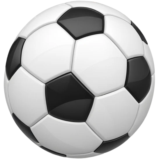 Apple-style emoji of a soccer ball with curve effect, flying with curved wind trails showing spin, glossy 3D look, clean minimal design, soft lighting, transparent background. emoji