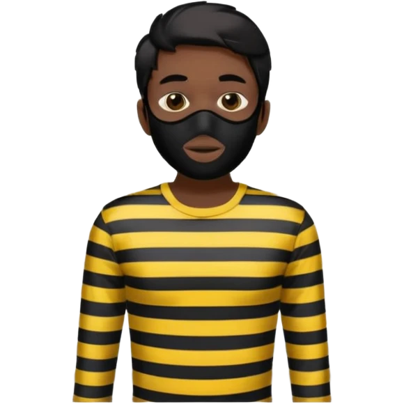 A Robber that just robes a baño that has yellow and black stripes emoji