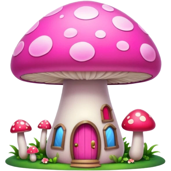 pink mushroom apartment emoji