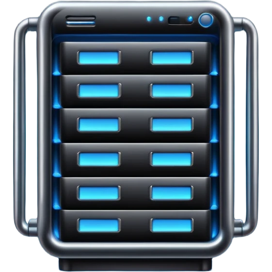 dark data server simple and mordern rack 2.5d icon  emoji