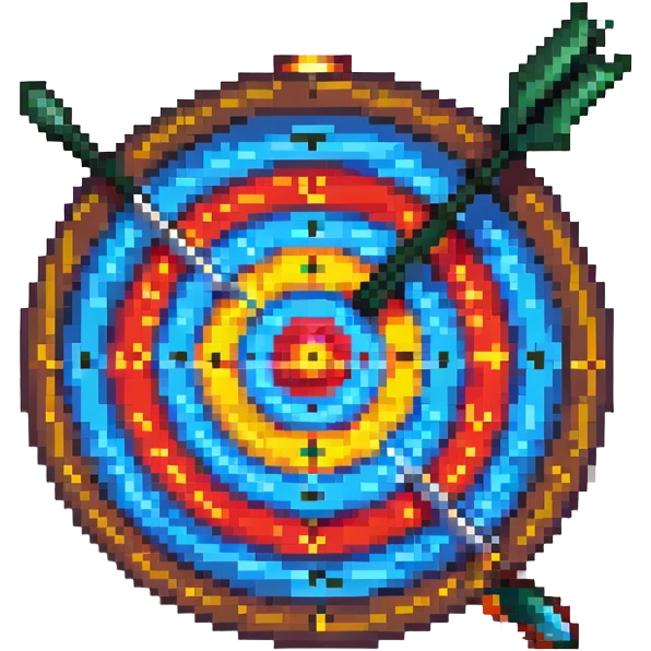target archery with arrow in center emoji