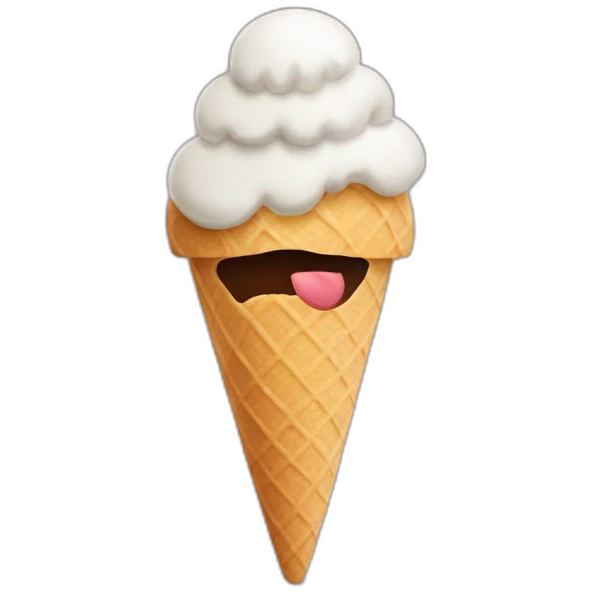 Icecream with paper emoji