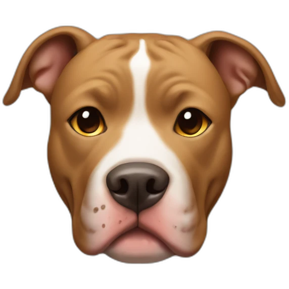 Pit bull with tan marks on his head emoji