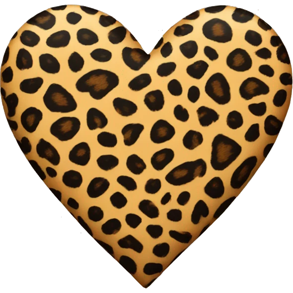 leopard print heart emoji