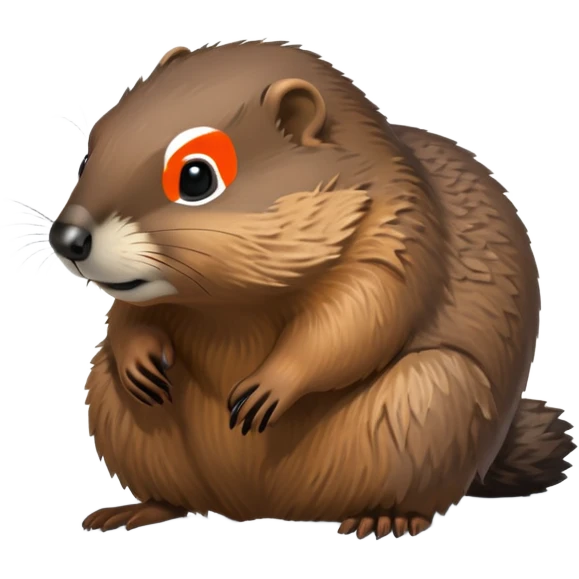 High detail, hyperrealistic groundhog, seeing it's shadow in the snow, still life, isolated, rendering, 4k hd, 300 dpi, no emoji icons,  no emoji faces, no human figures  emoji