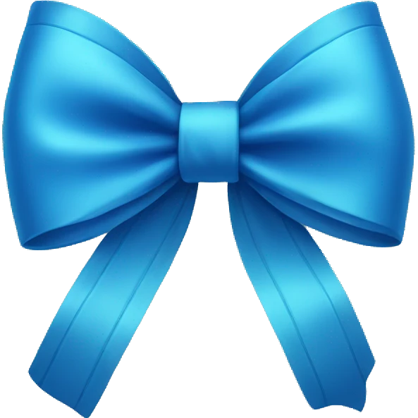 blue bow emoji