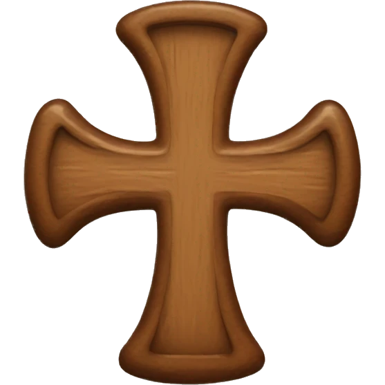 Brown cross emoji