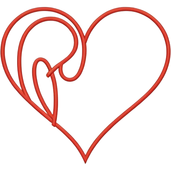 Minimalist illustration of a heart drawn with a single continuous line Integrated into the heart’s line, the letters ‘N’ and ‘K’ appear subtly, as part of the drawing itself emoji