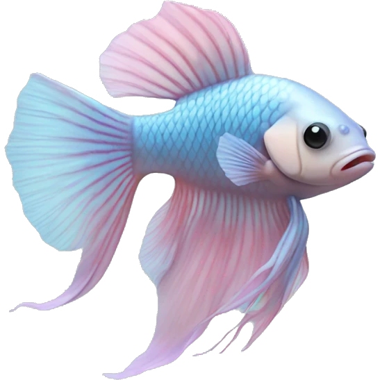 pastel blue beta fish emoji