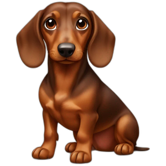 two brown daschund emoji