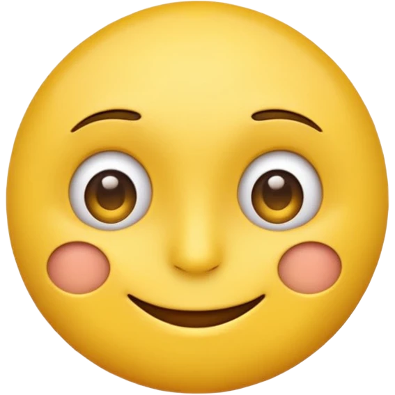 a yellow emoji-face with a nervous smile. the right eye is wide opened, the left eye is half closed. emoji