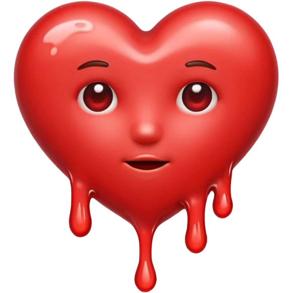 Create a heart like melting I didn't need any face on that heart   emoji