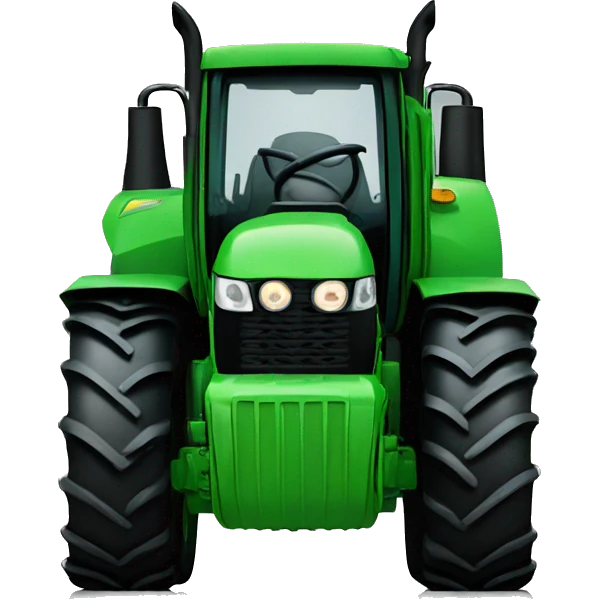 Green tractor  emoji