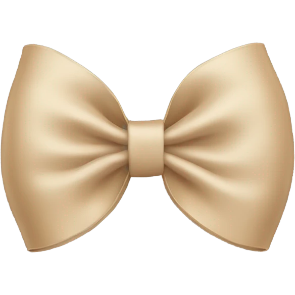 Beige bow emoji