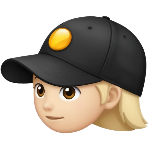 black baseball cap emoji