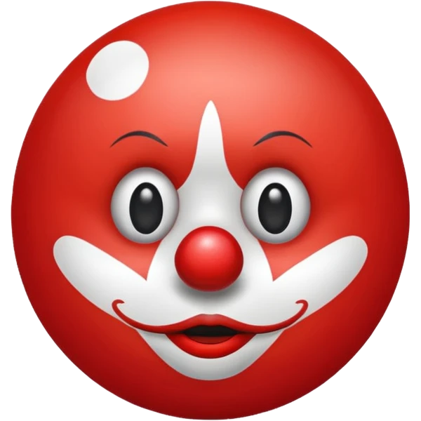 Only red cirque clown nose emoji