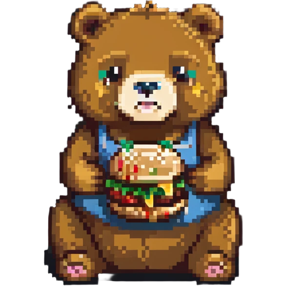 bear eating a burger emoji