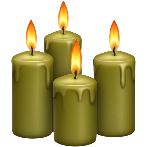 Olive color candles emoji