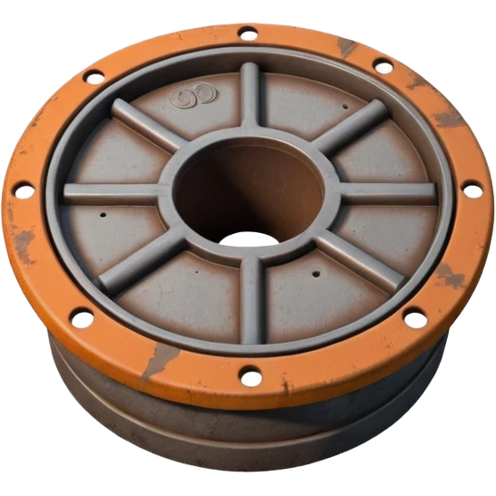 3D illustration of a manhole cover half-open with pipe access visible below, clean Pixar-like rendering, subtle shadows, slightly industrial look, not scary emoji