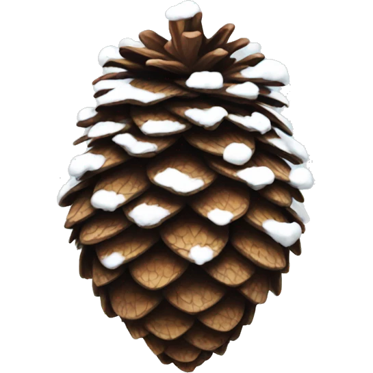 Snowy pine cone emoji