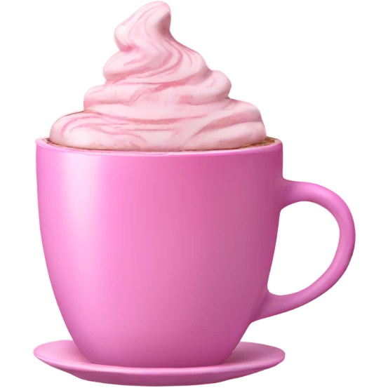 Pink aesthetic hot chocolate  emoji