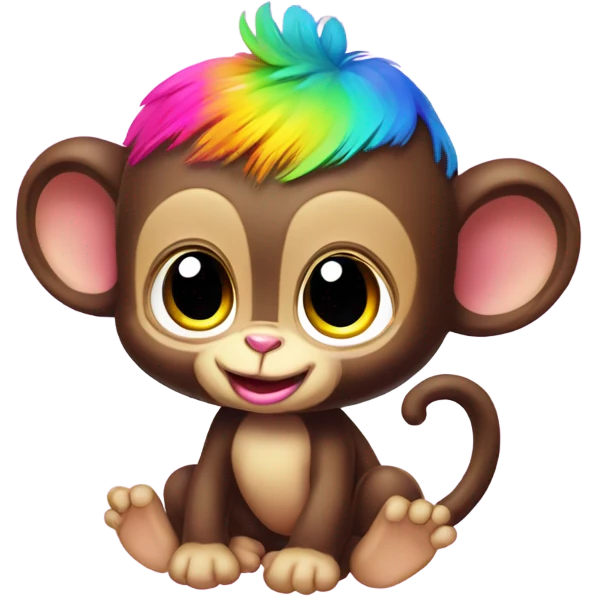 Lisa frank baby monkey emoji