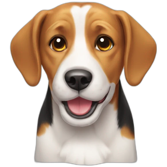 Happy beagle dog emoji