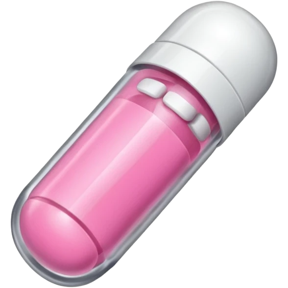pink medication capsule emoji