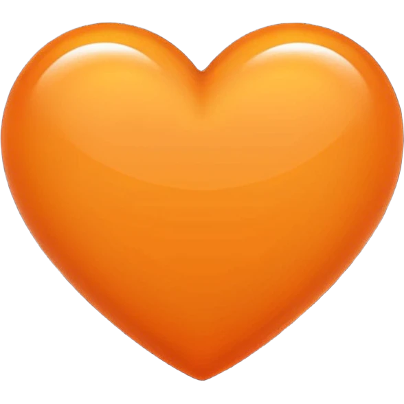Orange heart emoji