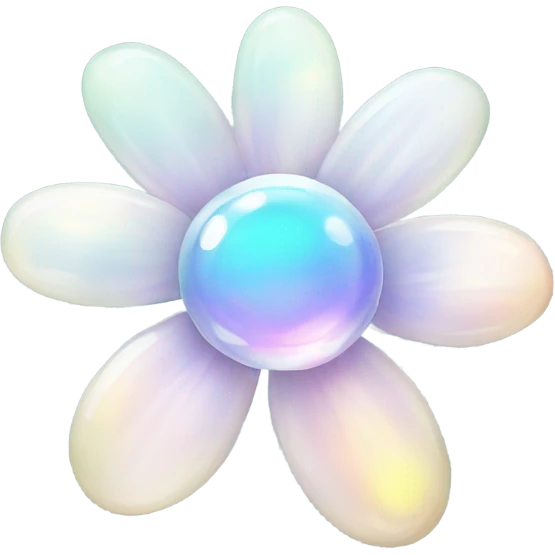Opal crystal daisy flower emoji