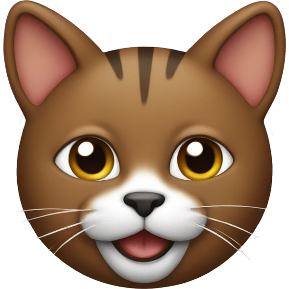 A brown playing cat emoji
