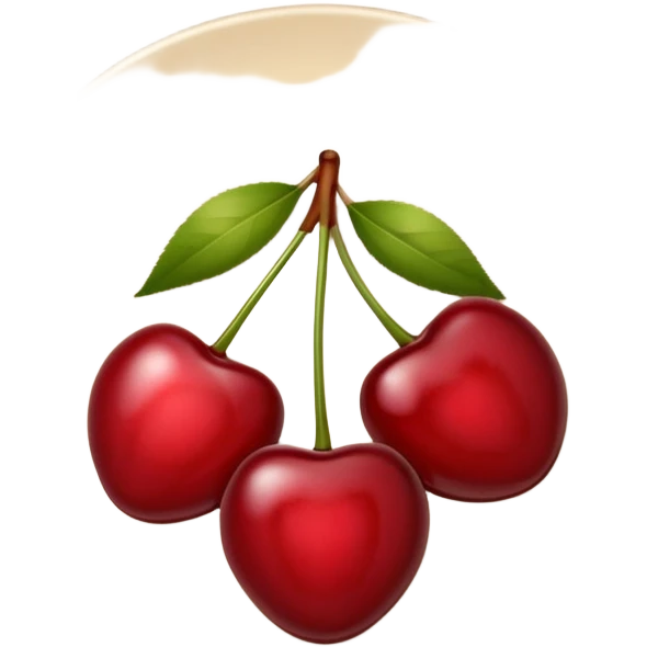 beige plate with cherries in it emoji