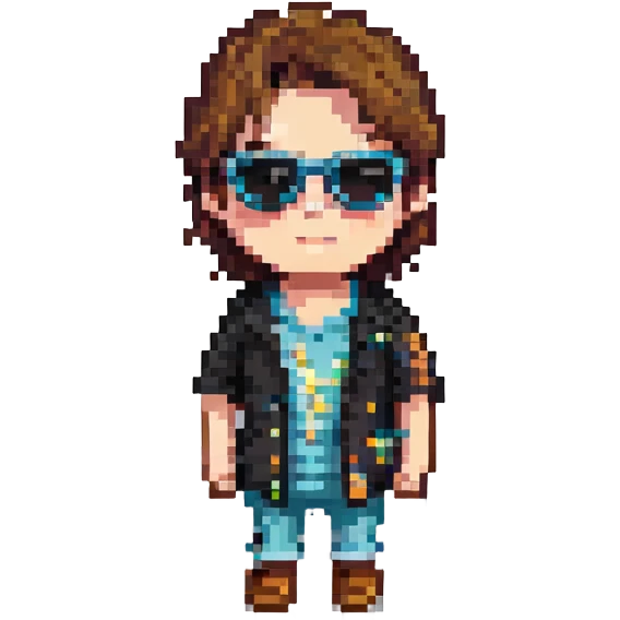 boy with brown hair, white skin, no beard, wearing sunglasses emoji