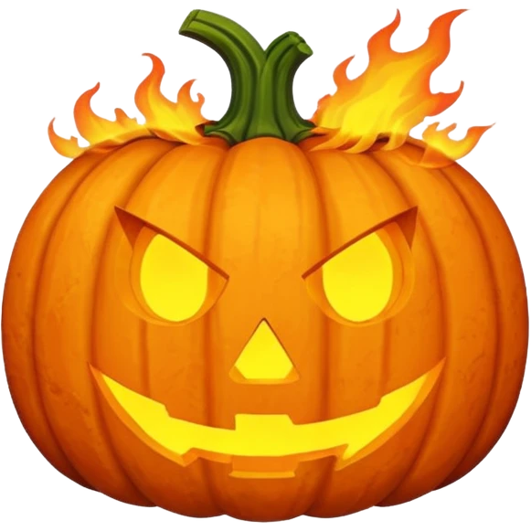 pumpkin on fire emoji